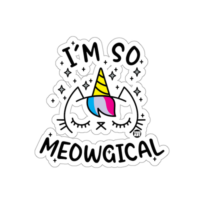 Load image into Gallery viewer, I'm So Meowgical Cat Unicorn Design Sticker Product
