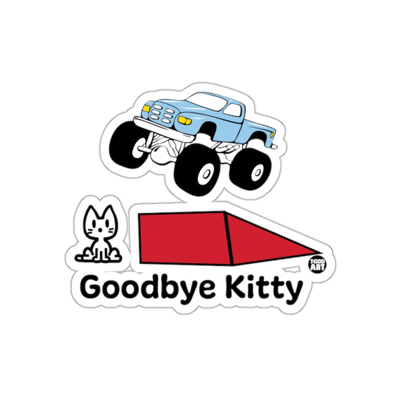 Load image into Gallery viewer, Goodbye Kitty Monster Truck Jump Goodbye Kitty Sticker
