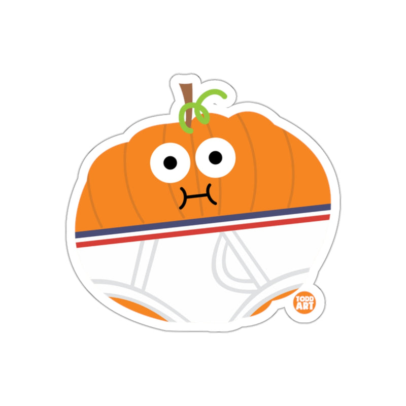 Load image into Gallery viewer, Funny Pumpkin with Underwear Cartoon Character Sticker
