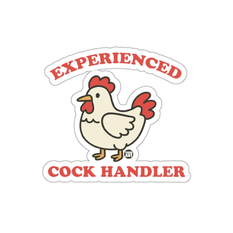 Load image into Gallery viewer, Experienced Cock Handler Sticker for Chicken Enthusiasts
