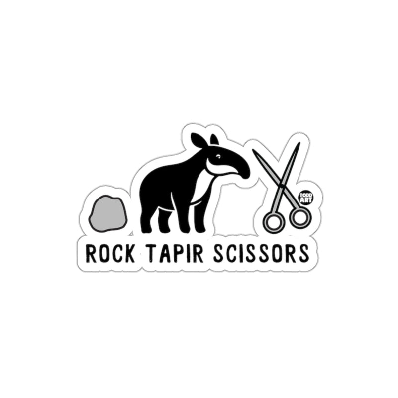 Load image into Gallery viewer, Rock Tapir Scissors Animal Theme Sticker
