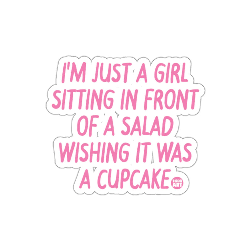 Load image into Gallery viewer, I'm Just a Girl Sitting in Front of a Salad Sticker
