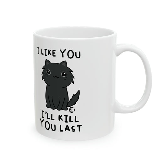 Kill You Last Cat Mug, Funny Mugs for Him, Sarcastic Mens Mug, Funny Coffee Mug Men