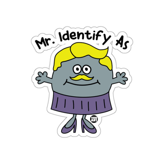 Mr. Identify As Cartoon Figure Sticker