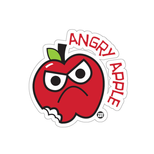 Angry Apple Cartoon Sticker Fun Graphic Decor Accessory