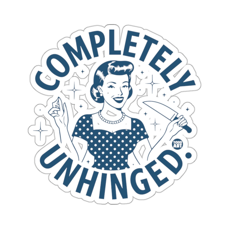 Load image into Gallery viewer, Completely Unhinged Retro Woman Sticker 
