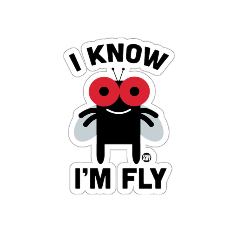 Load image into Gallery viewer, I Know I'm Fly Funny Fly Cartoon Sticker product
