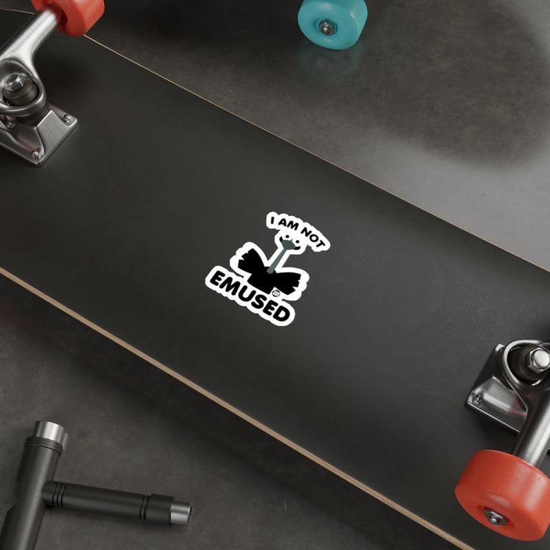 Load image into Gallery viewer, I Am Not Emused Skateboard Sticker Fun Design
