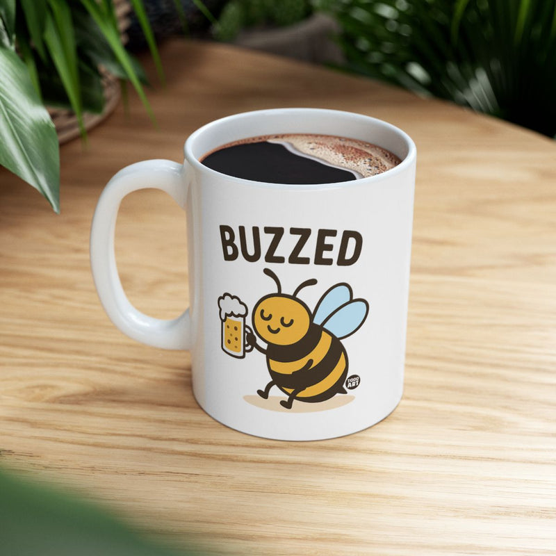 Load image into Gallery viewer, Buzzed Bee Holding Beer Mug Quirky Fun Mug
