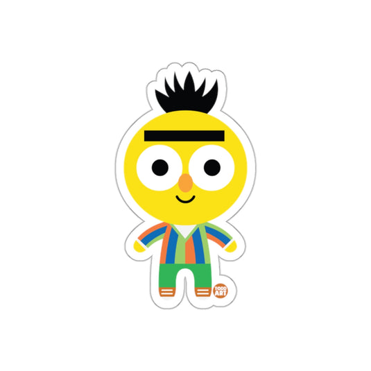 Cute Yellow Character with Striped Outfit Sticker