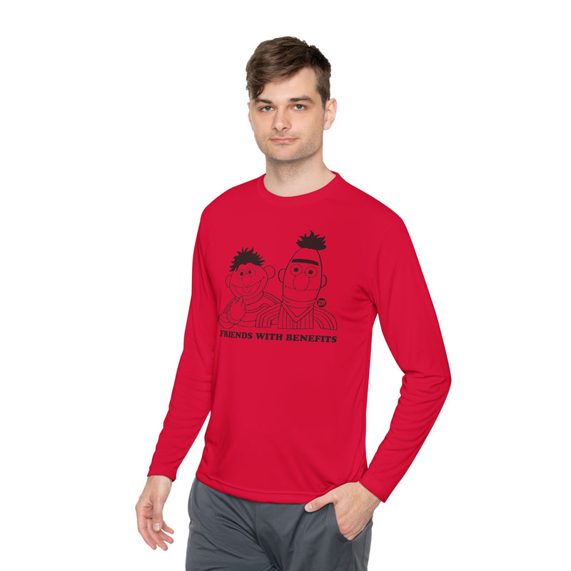 Load image into Gallery viewer, Friends with Benefits Long Sleeve Tee, Funny Friends Lightweight Long Sleeve Tee
