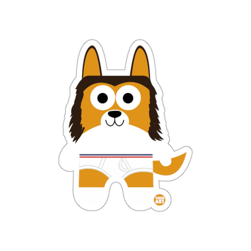 Load image into Gallery viewer, Cute Cartoon Dog with Underwear Sticker Design
