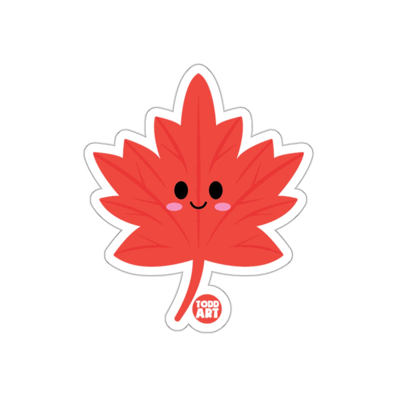 Load image into Gallery viewer, Cute Smiling Red Maple Leaf Cartoon Sticker product

