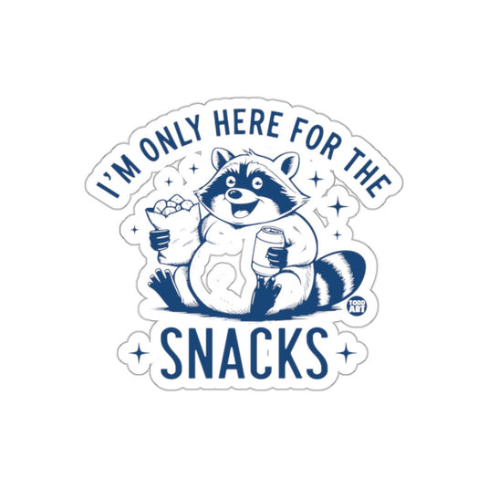 I'm Only Here For The Snacks Cute Raccoon Funny sticker