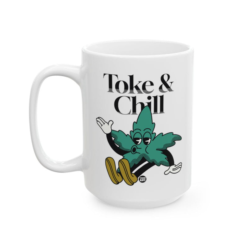 Load image into Gallery viewer, Toke and Chill Graphic Fun Mug for Coffee Lovers
