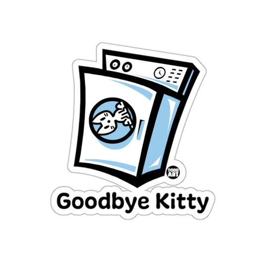 Goodbye Kitty Washing Machine Sticker
