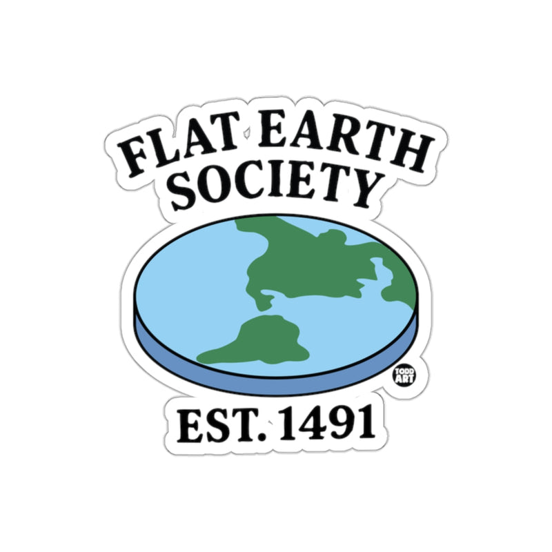 Load image into Gallery viewer, Flat Earth Society Est. 1491 Sticker product
