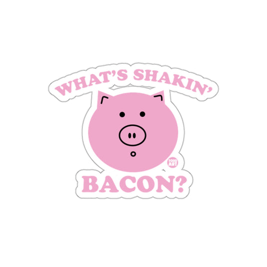What's Shakin' Bacon Pink Pig Face Funny Animal sticker