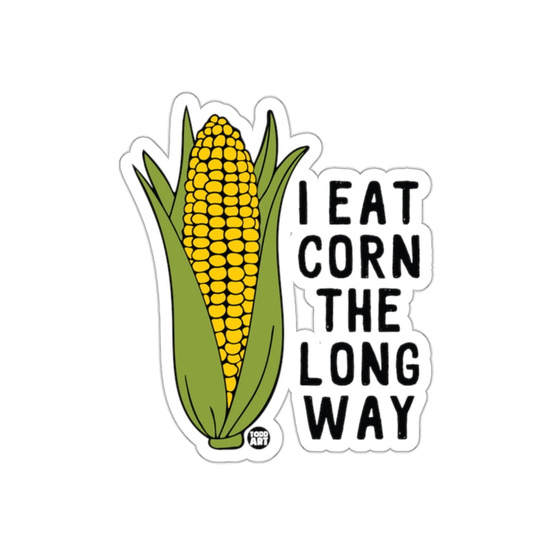 Load image into Gallery viewer, I Eat Corn The Long Way Graphic Sticker Product
