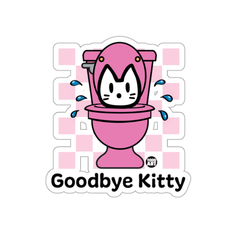 Load image into Gallery viewer, Goodbye Kitty Cartoon Design Fun Sticker
