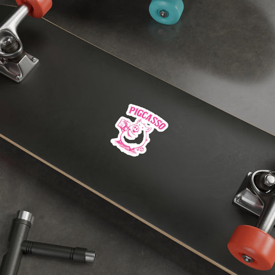 Pigcasso Artist Animal Graphic Painting With Todd Art sticker