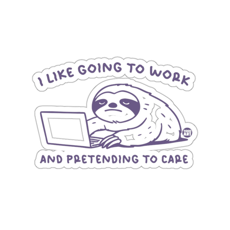 Load image into Gallery viewer, I Like Going to Work Sloth Design Funny Office sticker
