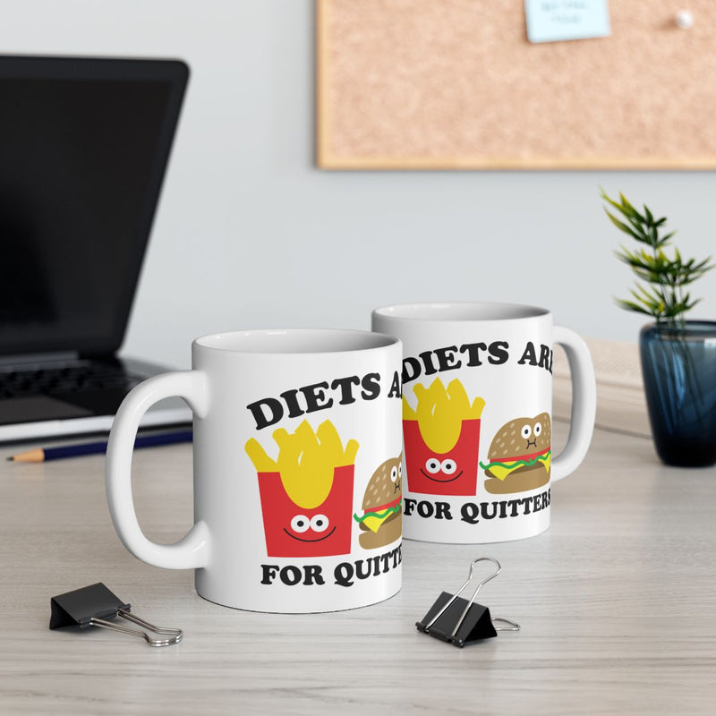 Load image into Gallery viewer, Diets Are For Quitters Funny Printed Mug
