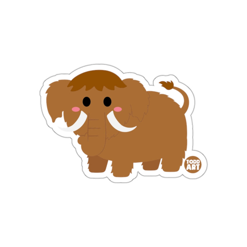 Load image into Gallery viewer, Cute Cartoon Mammoth with Todd Art Sticker Design
