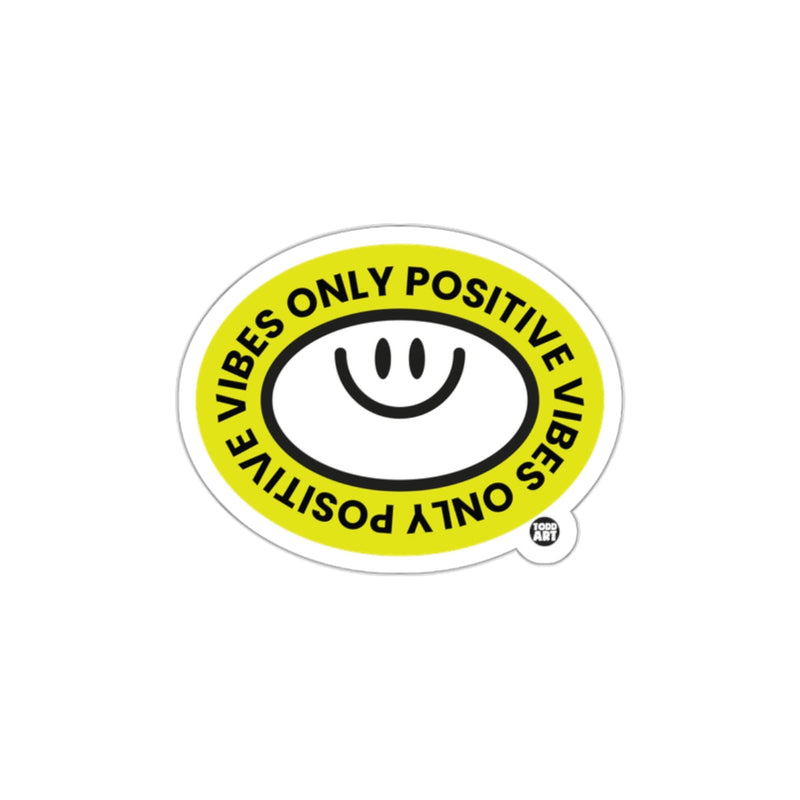Load image into Gallery viewer, Positive Vibes Only Smiley Face Sticker Product
