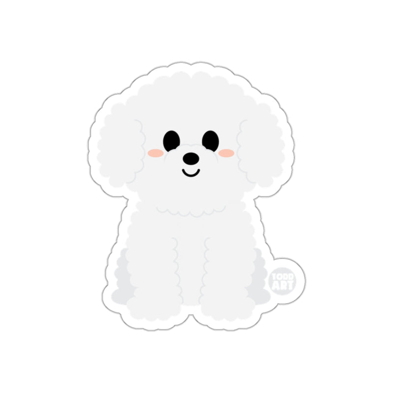 Load image into Gallery viewer, Cute Smiling Poodle Illustration Sticker product
