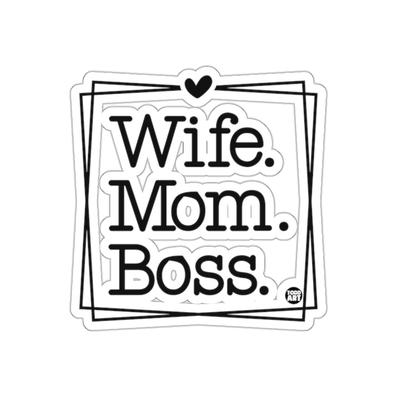 Load image into Gallery viewer, Wife Mom Boss Motivational Sticker Decal Accessory
