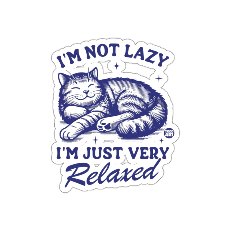 Load image into Gallery viewer, I'm Not Lazy I'm Just Very Relaxed Cat Sticker
