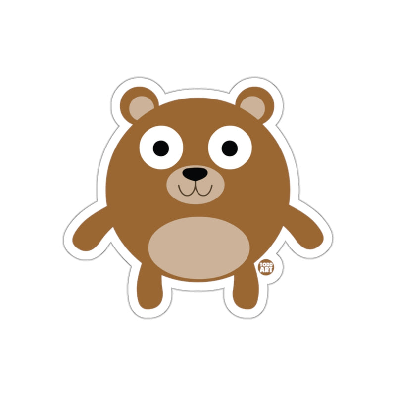 Load image into Gallery viewer, Cute Round Brown Bear Cartoon Sticker for Kids
