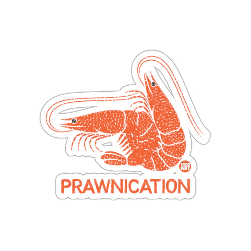 Load image into Gallery viewer, Prawnication Illustrated Seafood Design Sticker
