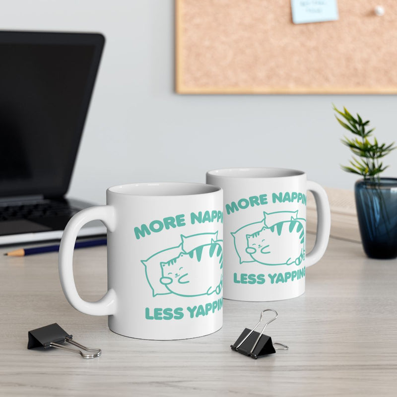 Load image into Gallery viewer, More Napping Less Yapping Cat Mug for Relaxing Moments
