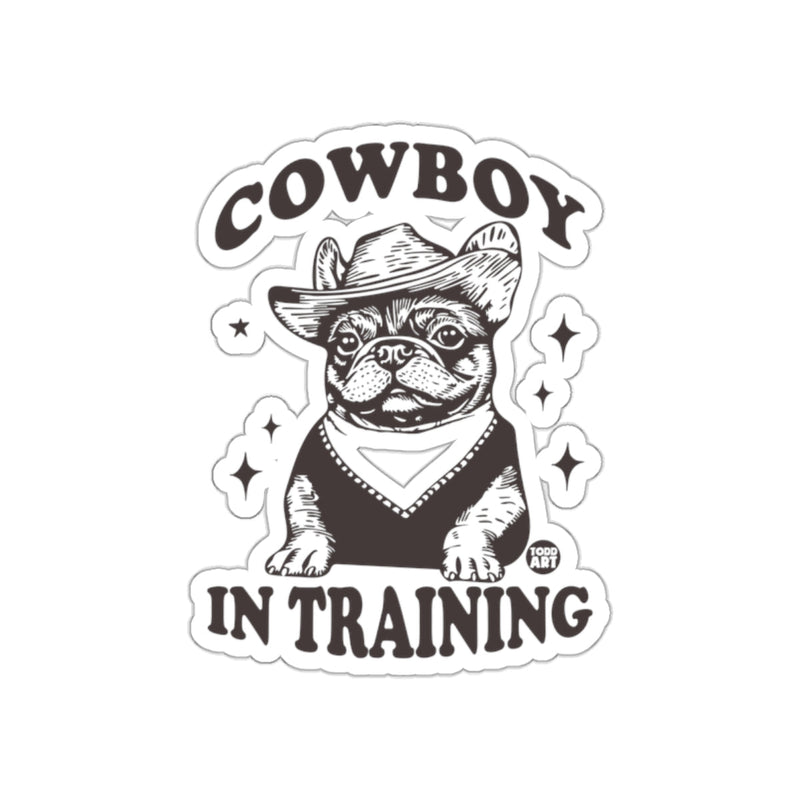 Load image into Gallery viewer, Cowboy In Training French Bulldog Art Print
