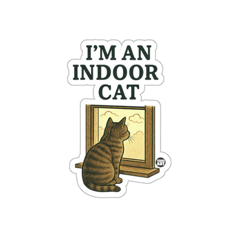 Load image into Gallery viewer, I'm an Indoor Cat Window View Sticker
