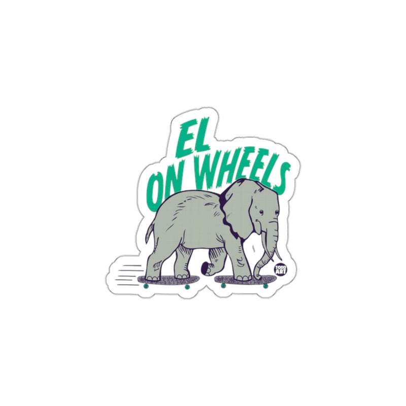 Load image into Gallery viewer, Elephant Riding Skateboard Sticker Fun Design
