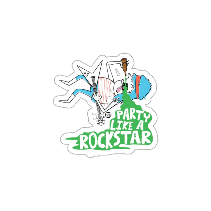 Load image into Gallery viewer, Party Like A Rockstar Fun Illustrated Sticker
