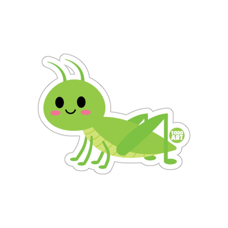 Load image into Gallery viewer, Cute Green Grasshopper Cartoon Sticker for Kids
