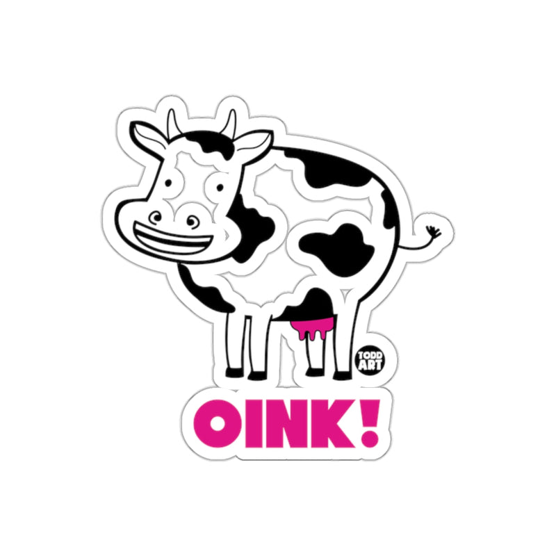 Load image into Gallery viewer, Cute Funny Cow OINK Sticker for Decoration
