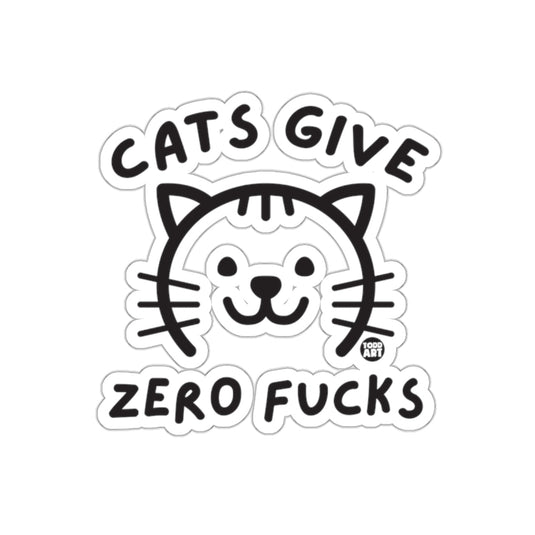 Cats Give Zero Fucks Todd Art Cool Funny Sarcastic sticker
