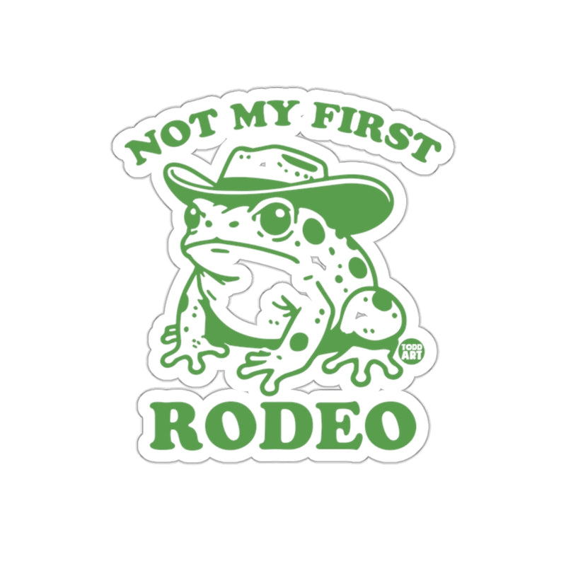 Load image into Gallery viewer, Not My First Rodeo Frog With Cowboy Hat Sticker
