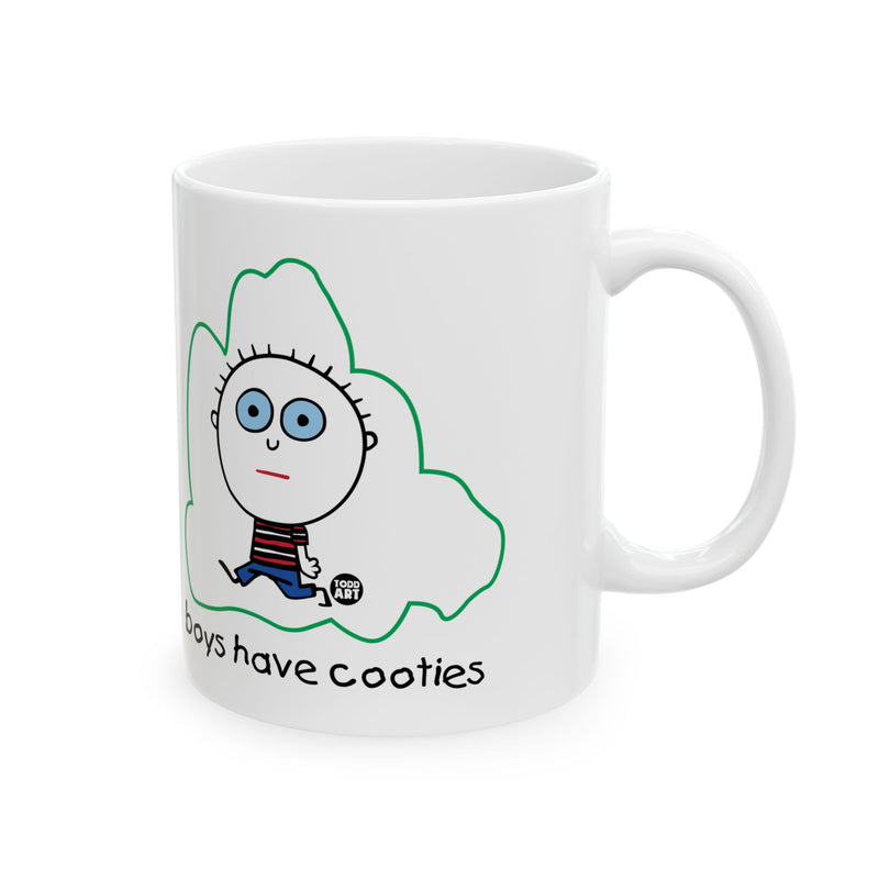 Load image into Gallery viewer, Boys Have Cooties Coffee Mug, Funny Boys Are Stupid Mug
