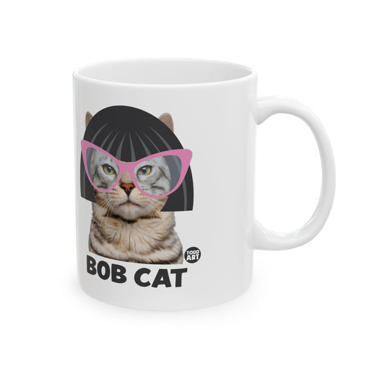 Bob Cat Coffee Mug, Funny Bob Cat Pun Mug, Funny Cat Lover Mug Gift