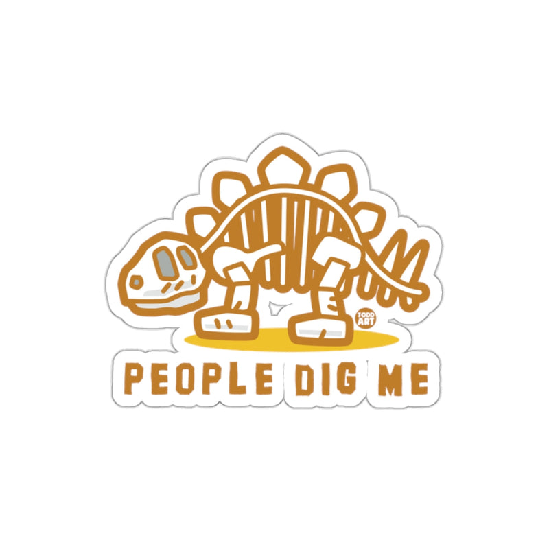 Load image into Gallery viewer, People Dig Me Stegosaurus Sticker Design
