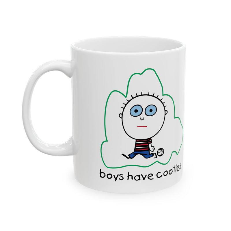 Load image into Gallery viewer, Boys Have Cooties Coffee Mug, Funny Boys Are Stupid Mug
