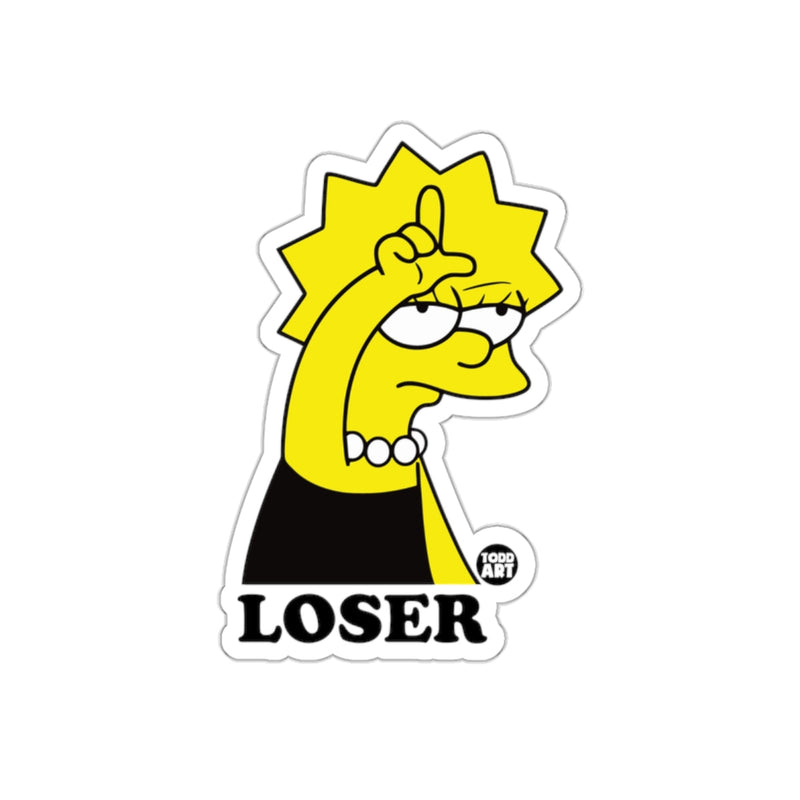 Load image into Gallery viewer, Lisa Simpsons Todd Art Loser Hand on Forehead sticker
