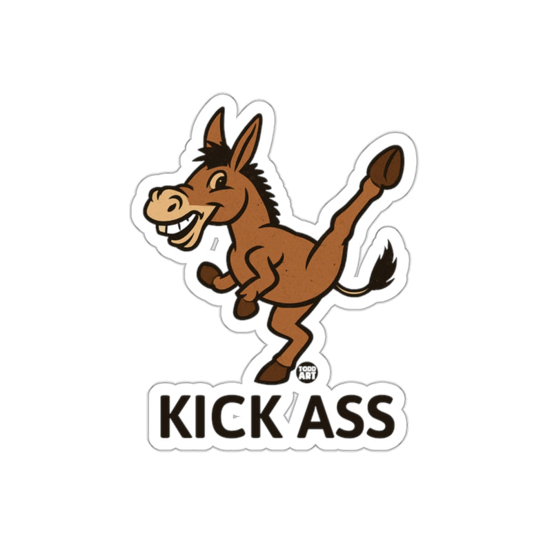 Load image into Gallery viewer, Kick Ass Cartoon Donkey Graphic Sticker Design

