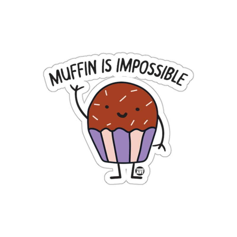 Load image into Gallery viewer, Cute Muffin is Impossible Design Sticker
